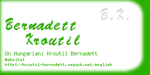 bernadett kroutil business card